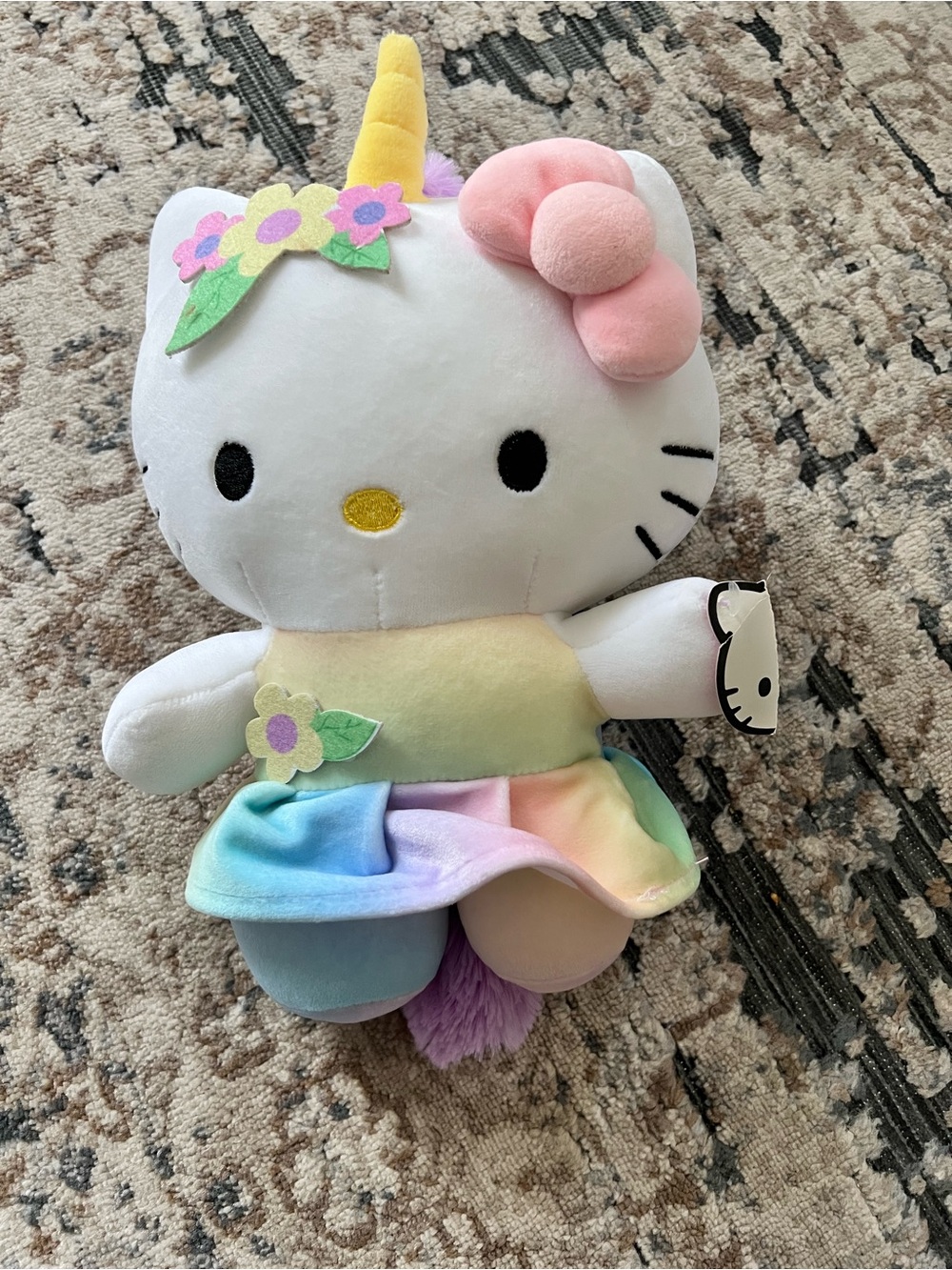 12" Sanrio Hello Kitty Rainbow Unicorn Plush